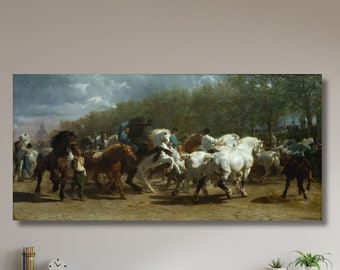 ローザ・ボヌール 馬市美術館 高品質手描き油絵複製 ボヌール
