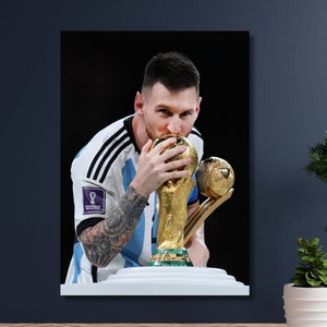 Lienzo decorativo de Lionel Messi para pared, decoración de sala de juegos, póster de Messi, póster de fútbol, decoración de pared de Messi, regalo para fanáticos del fútbol, impresión deportiva, decoración del hogar-868