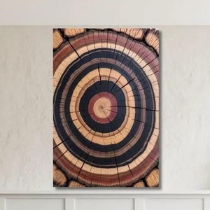 Wood Crack Wall Decor,Wood Texture Print,Elegant Natural Art,Colorful Tree Ring Canvas Wall Art,Bedroom Decor,Home Decor,Wood Poster-S20