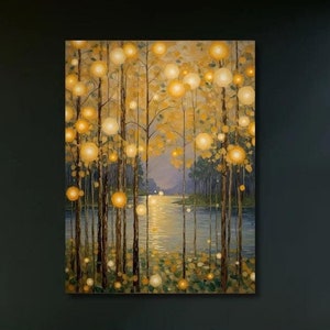 Gustav Klimt Canvas Wall Art Minimalism Paint Classic Wall Art Ready To Hang Canvas Surrealism Art Klimt Museum Klimt Flower Garden Art-1228