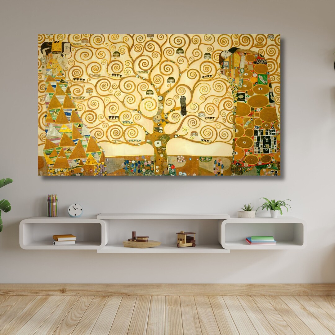 thumbnail image 2 of Canvaspuzzle Stretched Framed Tree Of Life Split Canvas Print – Gustav Klimt Style 2 of 4