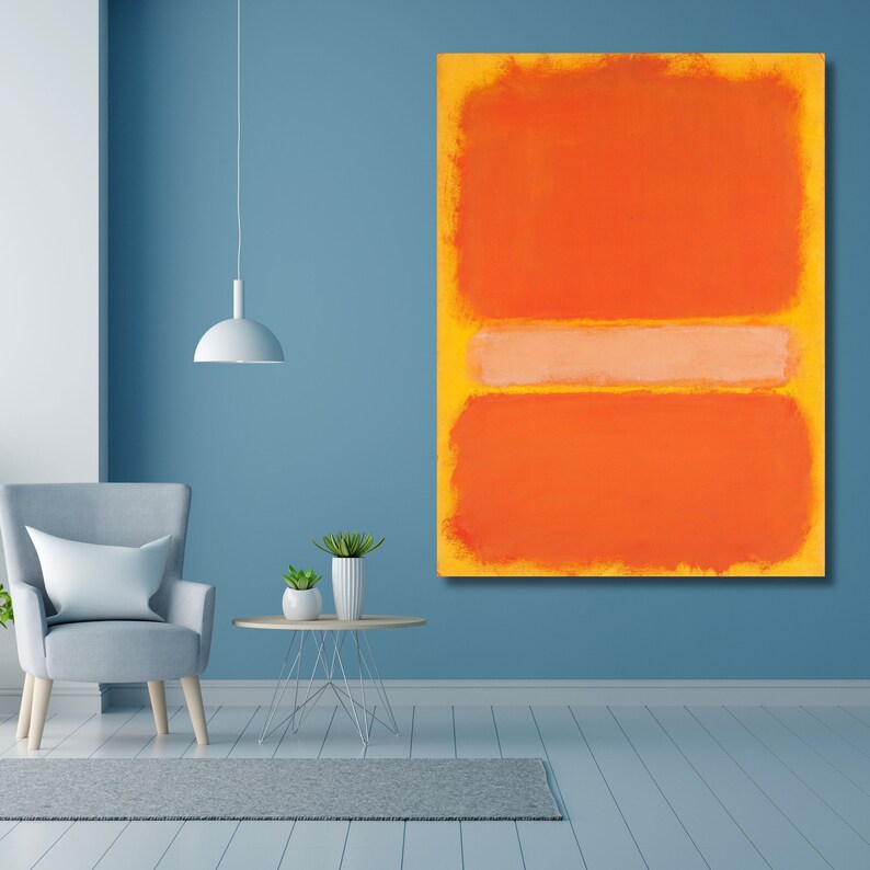 Rothko Canvas,yellow and Orange Rothko,living Room Decor,modern Home
