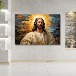 Jesus Canvas Wall Art,Church Wall Decor,Jesus Poster,Living Room Decor,Home Decor,Jesus Canvas Print,Christmas Gift,Christ Sign Poster-5