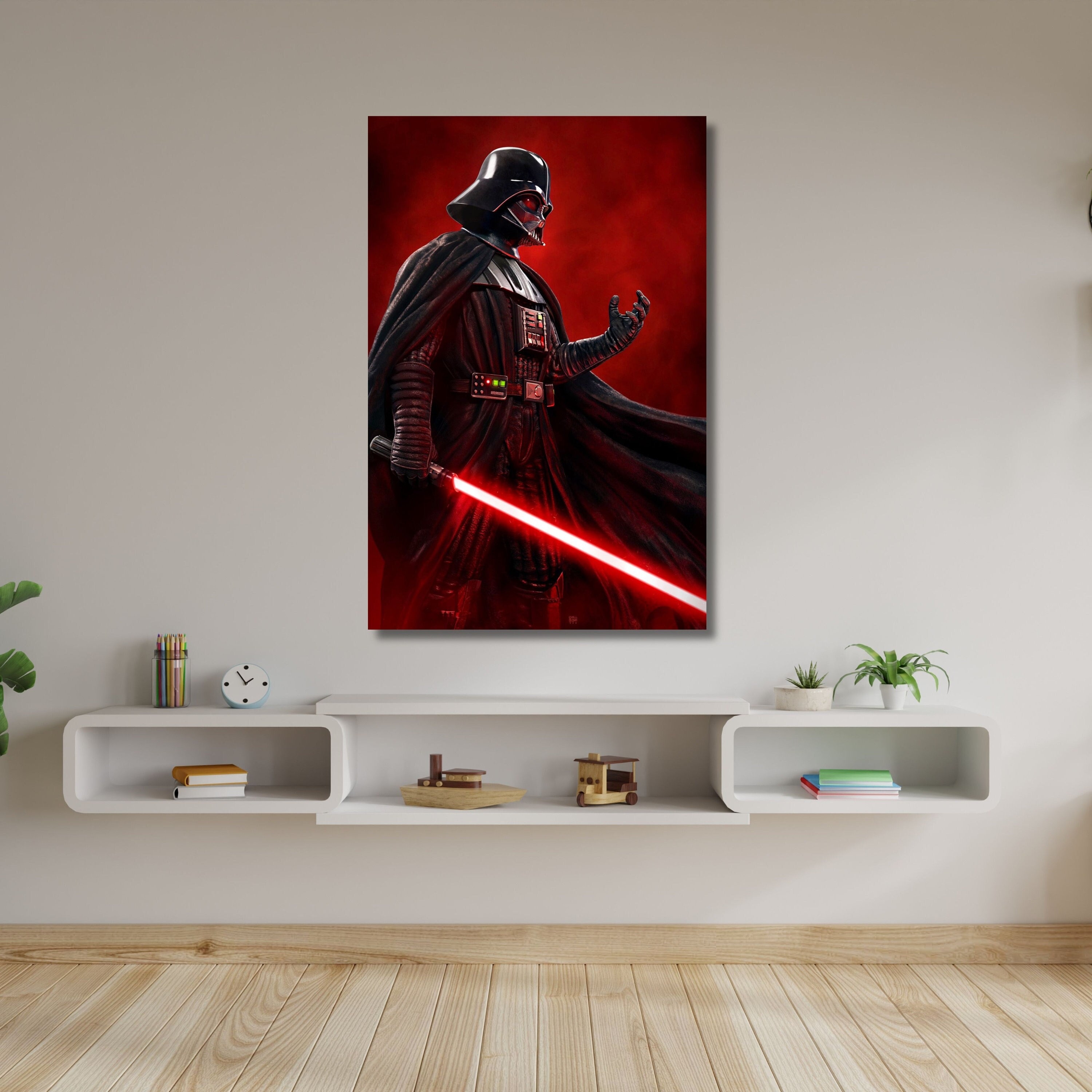 Starwars Darth Vader Canvas Poster, Obi Wan Kenobi Wall Art Design,Luke Skywalker Decor For Home & Office Poster Or Canvas,Ready To Hang-65