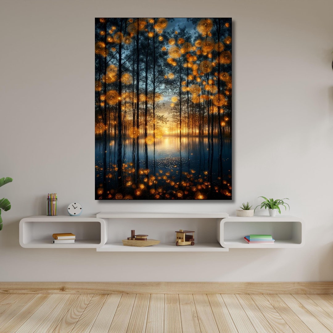 View of Gustav Klimt Canvas Wall Art Minimalism Paint Classic Wall Art Canvas ...