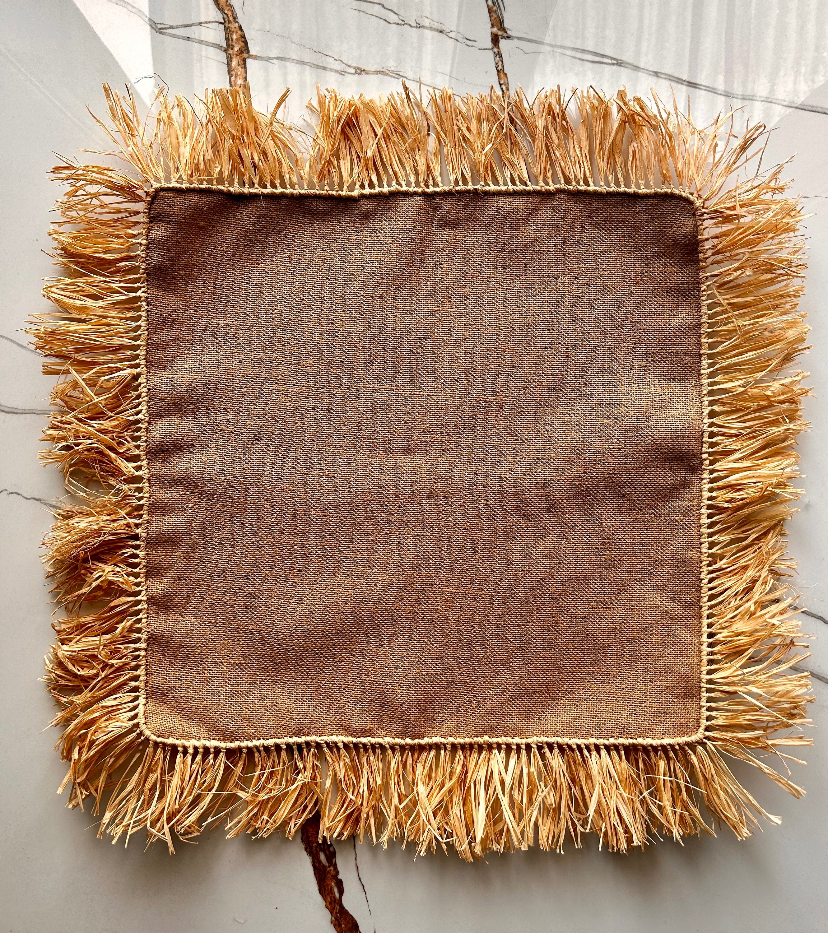 Jute and Raffia Cushion Cover - Cushion cover
