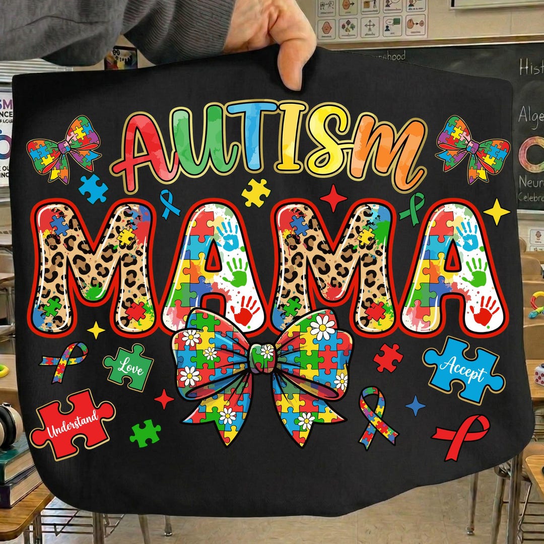Autism Awareness Coquette Png, Autism Awareness Puzzle Piece Mom Shirt ...