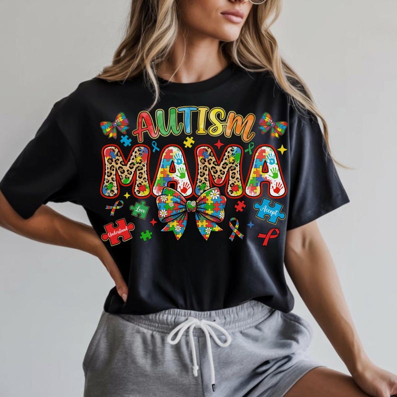 Autism Awareness Coquette Png, Autism Awareness Puzzle Piece Mom Shirt ...
