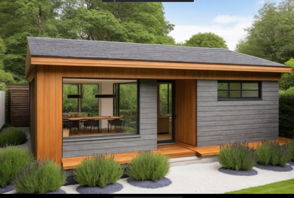 One Bedroom Modern ADU Construction Ready Floor Plans - Etsy