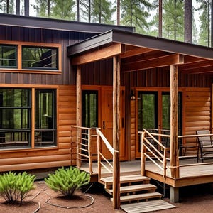 Two Bedroom Rustic Contemporary ADU Construction Ready Floor Plans