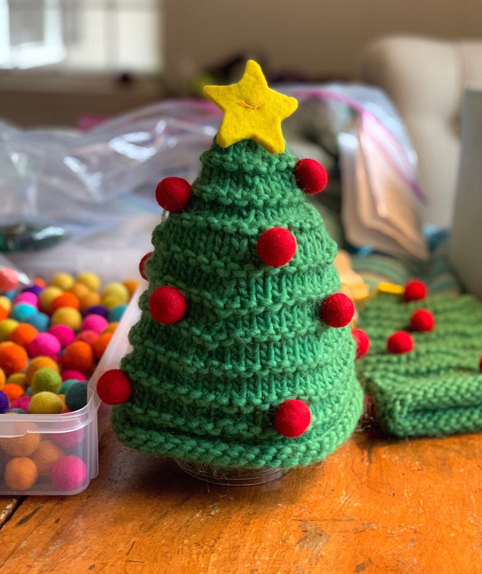 Hand Knit Christmas Tree Hat / Made to Order for Babies Kids Etsy