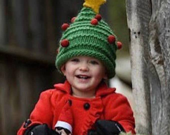 Hand Knit Christmas Tree Hat / Made to Order for Babies Kids Etsy