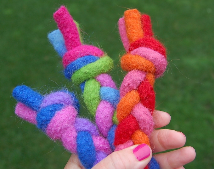 Rope Dog Toy Felted Wool All Natural Etsy