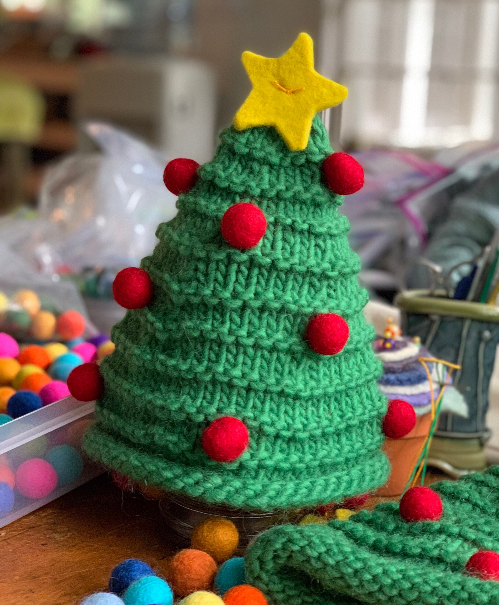 Hand Knit Christmas Tree Hat / Made to Order for Babies Kids Etsy