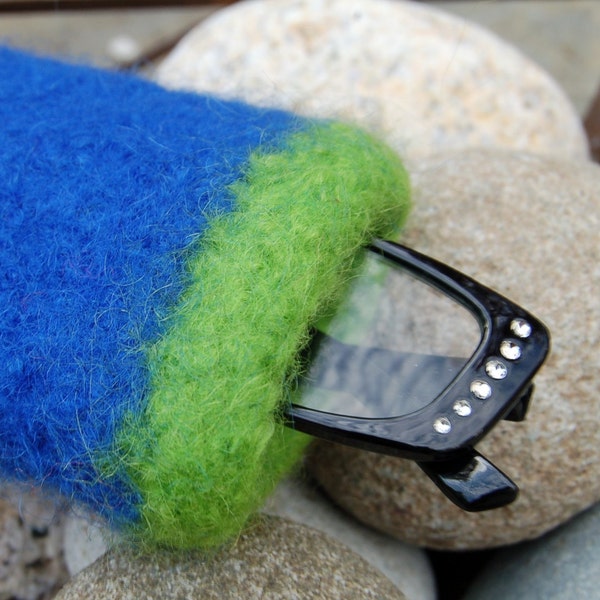 felted wool eyeglass case made to order in any color