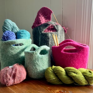 Kim's felted project bag or really fun purse in three sizes, many colors