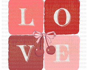 Liebe Kirsche Bogen png, Valentinstag Png, Valentinstag Sublimationsentwurf, Valentinstag Shirt Designs, Herz Png, Liebe Png, Kirsche Png
