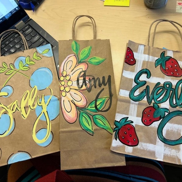 Hand Painted Gift Bag