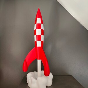 Tintin rocket with cloud