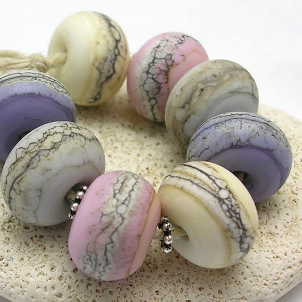 Organic Handmade Glass Lampwork Beads - Dawn Beach