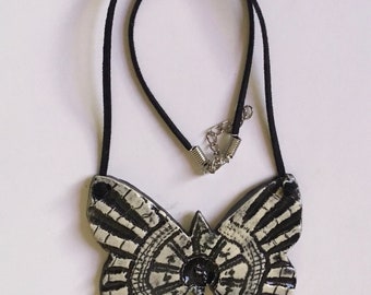 Ceramic Butterfly Necklace