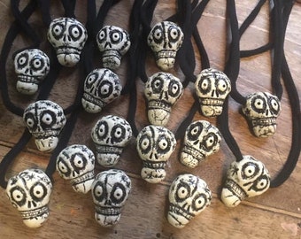 One Ceramic Skull Bead