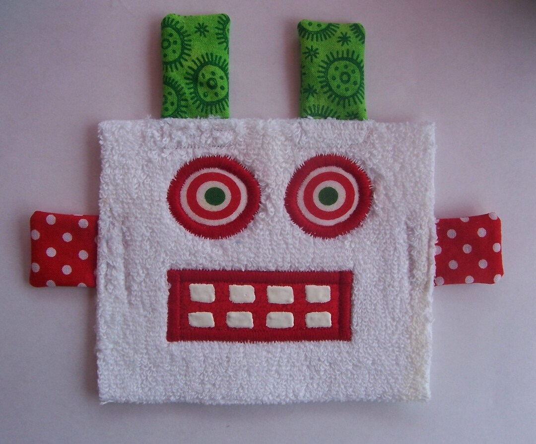 White Robot Patch Kids Patch - Etsy