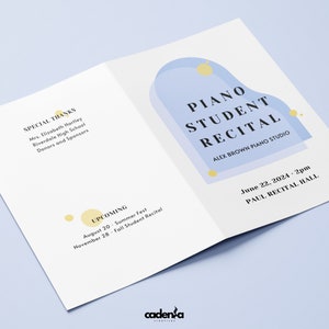 Piano Recital Templates Canva | Editable Concert Program Template ...