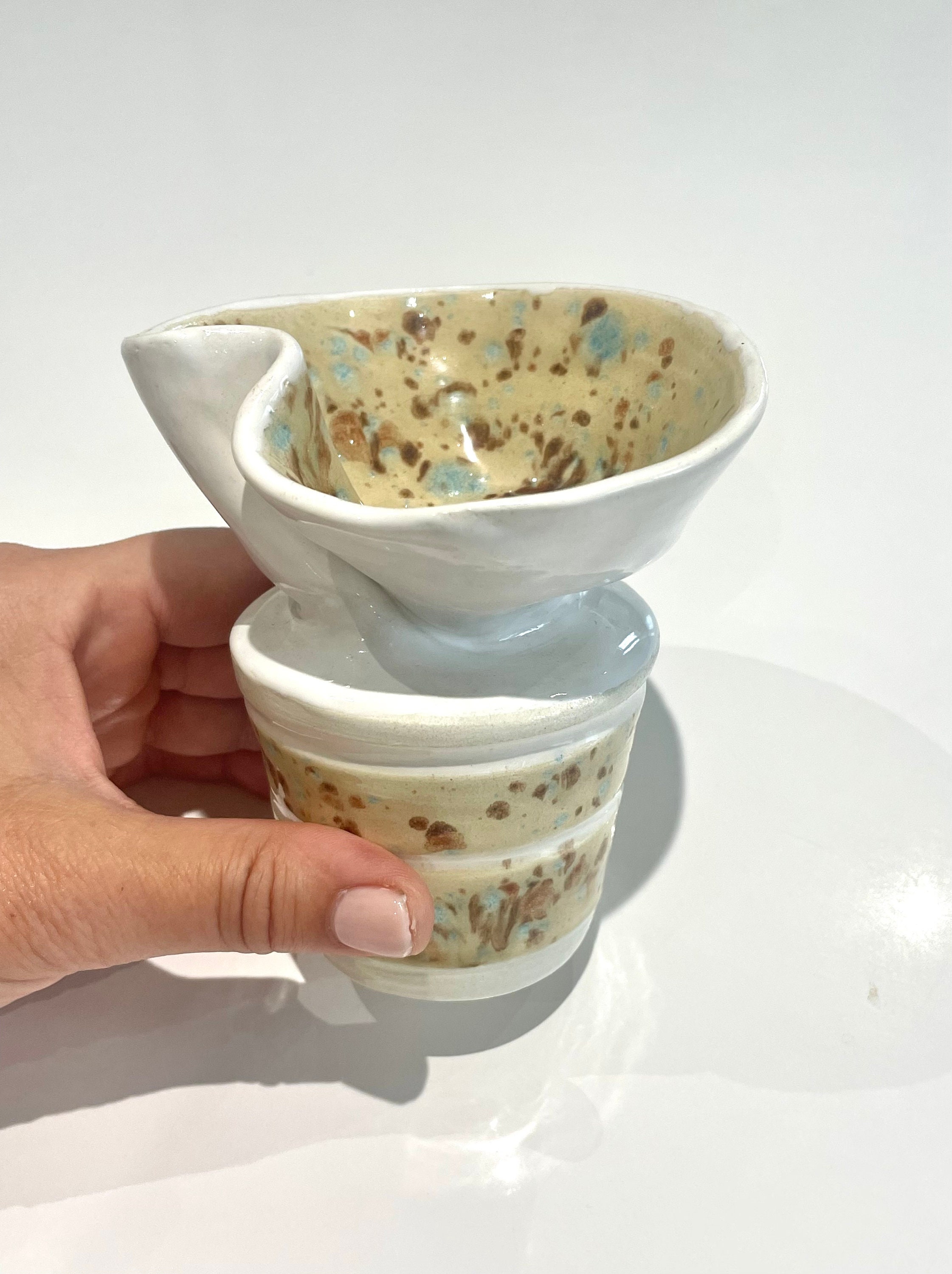 陶芸花瓶 ブラウン ブルー ベージュ ホワイト 手作り陶器花瓶 - Etsy 日本
