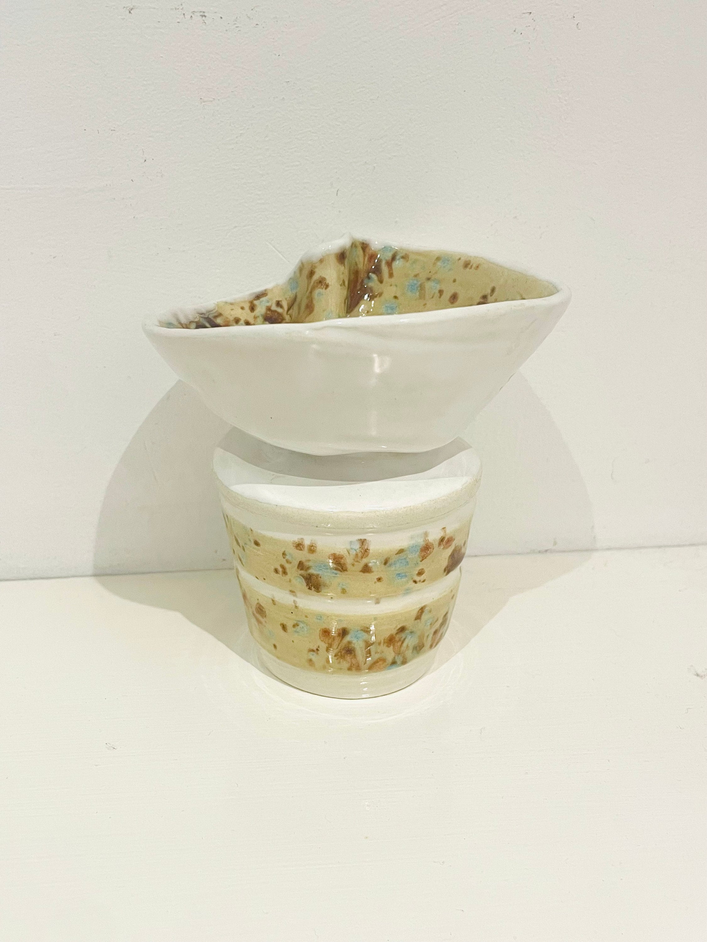 陶芸花瓶 ブラウン ブルー ベージュ ホワイト 手作り陶器花瓶 - Etsy 日本