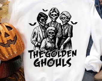 Amigos de Halloween PNG, Película de Halloween vintage PNG, Diseño de sublimación de camisetas de Halloween PNG, Monstruos de Halloween, Archivos PNG femeninos de Squad Ghouls