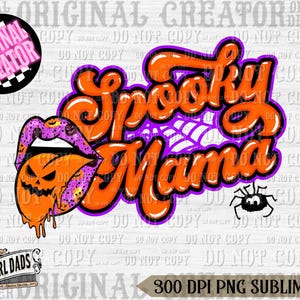 Spooky Mama Png, Halloween Png,  Halloween Sublimation Design, Retro Halloween Png, Fall Png, Spooky Png, Ghost Png, Spooky Season Png