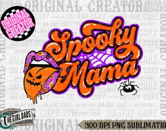 Spooky Mama Png, Halloween Png,  Halloween Sublimation Design, Retro Halloween Png, Fall Png, Spooky Png, Ghost Png, Spooky Season Png