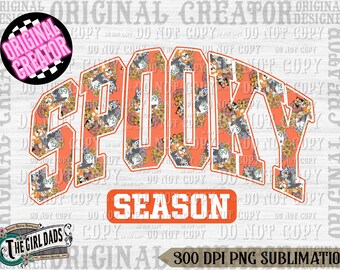 Retro Spooky Season PNG, Spooky Season Png, Halloween Png, Retro Halloween png, Spooky Season Distressed, Spooky png, Retro png