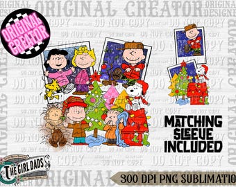 Brown Christmas, Charlie Christmas, Peanuts Christmas Group Png, Sublimation, Christmas Peanuts, Christmas, Holidays, Winter, Snow, Tree