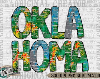 Oklahoma Weather Radar PNG | Storm Tracker State Design | Oklahoma State Design