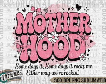 Motherhood Coquette Bow Checker PNG, Retro Mother hood Png, Funny Mom Sarcastic Mama Png, Retro Png Mom shirt Png, Mothers Day png, Mama Png