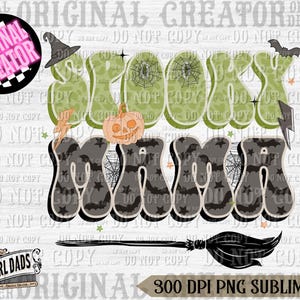 Spooky Mama Png, Halloween Png,  Halloween Sublimation Design, Retro Halloween Png, Fall Png, Spooky Png, Ghost Png, Spooky Season Png