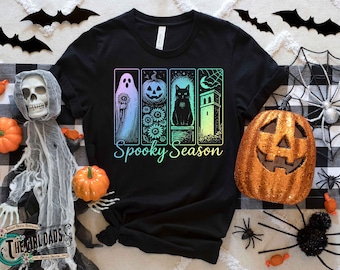 Spooky saison Png, vintage Halloween horreur nuit Png, tendance Halloween PNG, conceptions de chemise d'Halloween, rétro Halloween PNG, film d'horreur PNG