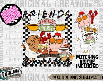 FriendsGiving PNG: Trendy Fall Design, Central Perk (Digital Download)