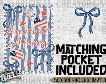 American Honey Coquette png, preppy 4 juli png, Girly Memorial Day png, vintage VS png, Independence Day png, Land of the Free