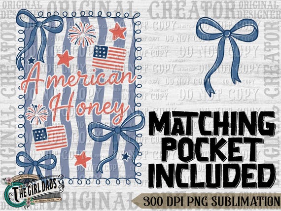 American Honey Coquette Png, Preppy 4th of July PNG, Girly Memorial Day Png, Vintage USA Png, Independence Day png, Land of the Free