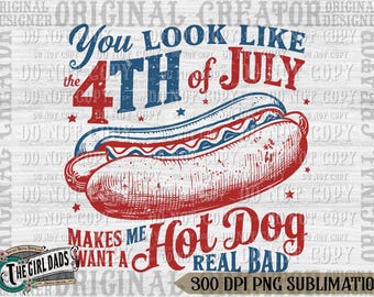 You Look Like the 4th of July PNG Retro America Hot dog Png Funny 4th July Png USA Png Fourth of July Independence Day