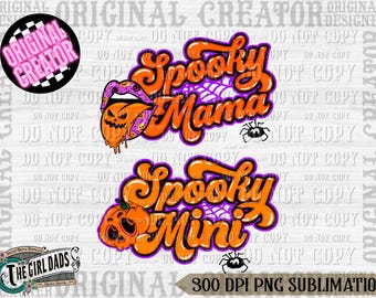 Spooky Mama Mini Png, Halloween Png,  Halloween Sublimation Design, Retro Halloween Png, Fall Png, Spooky Png, Ghost Png, Spooky Mama Png