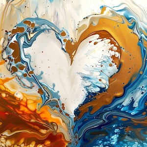 Abstract Heart Art - Colorful and Modern Love Paintings