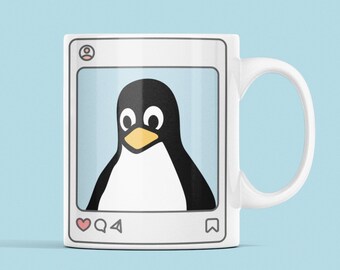 Tux Coder Mug as Programmer Gift, Programmer Mug for Software Developer, Linux Mug Programmer Gift, Coding Mug for Linux Software Engineer