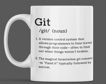 Git Coder Mug as Programmer Gift, Programmer Mug for Software Developer, Linux Mug Programmer Gift, Coding Mug for Linux Software Engineer