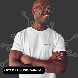 Heavy 100% Cotton Programmer Shirt for Software Engineer with DTG Print. The perfect Programmer Gift for the modern, trendy Developer.