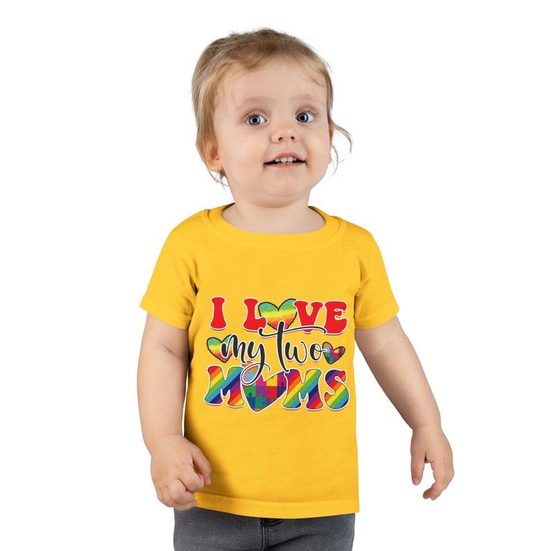 T-shirt LGBTQ pour tout-petits J'aime mes deux mamans image 2