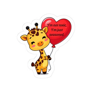 Cute Giraffe Kiss-Cut Stickers, Fun Decor, Laptop Accessories, Gifts for Animal Lovers, Cute Quotes Stickers, Party Favors